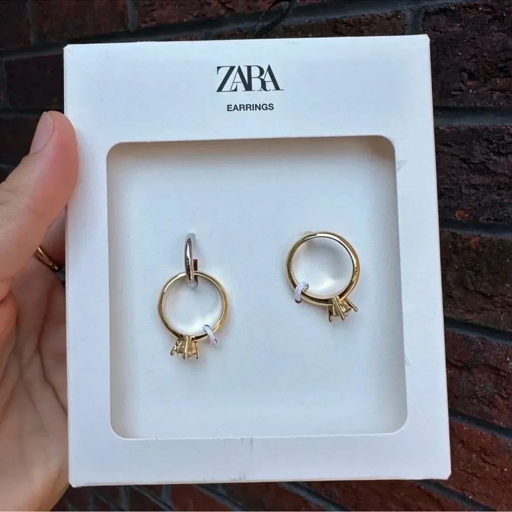 ZARA JEWEL WEDDING BAND EARRINGS - Picture 4 of 13